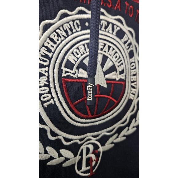 Born Fly "From Anytown USA to The World" Hoodie Sweatshirt Mens 3X - Picture 5 of 8